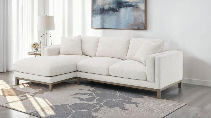Geneva Boucle Upholstered Sectional Chaise Sofa