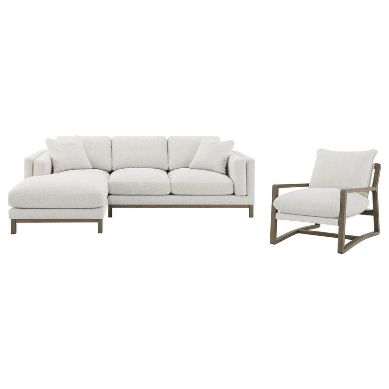 Geneva Boucle Upholstered Sectional Chaise Sofa