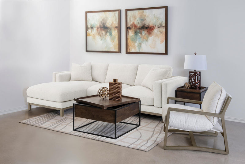 Geneva Boucle Upholstered Sectional Chaise Sofa