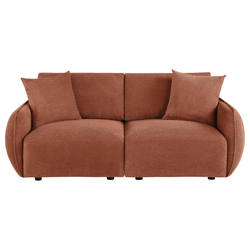 Elysia Fabric Upholstered Modular Lounge Loveseat Coral - detail 3
