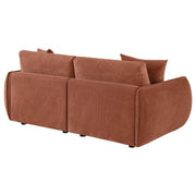 Elysia Fabric Upholstered Modular Lounge Loveseat Coral - detail 7