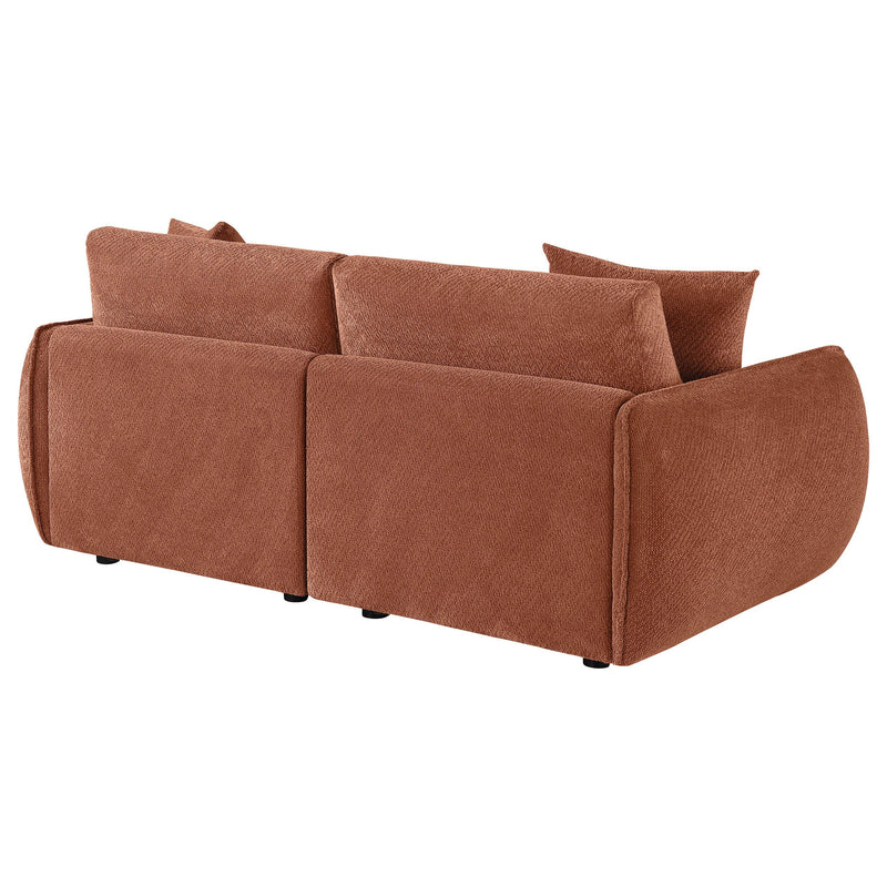 Elysia Fabric Upholstered Modular Lounge Loveseat Coral - detail 7
