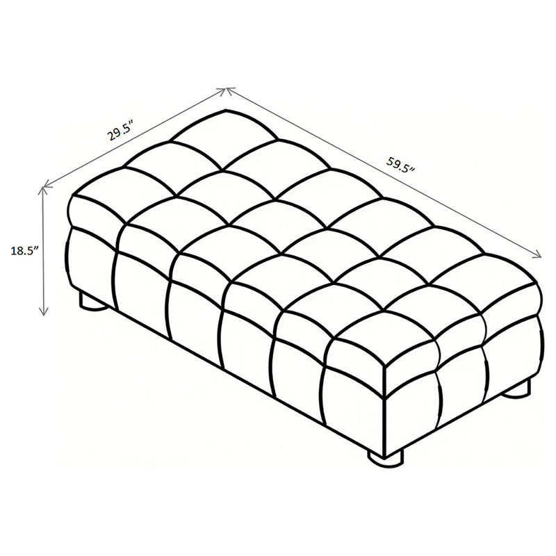 Amara Upholstered Ottoman - detail 6