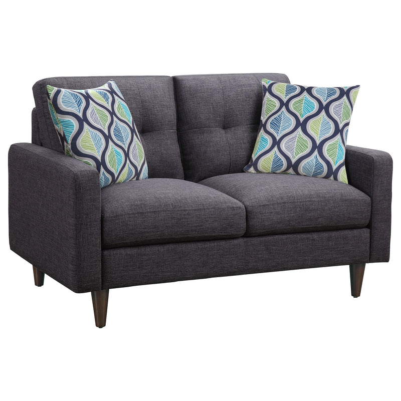 Watsonville Upholstered Track Arm Tufted Loveseat