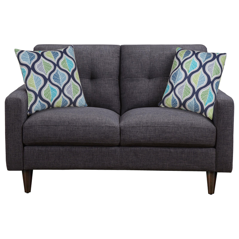 Watsonville Upholstered Track Arm Tufted Loveseat