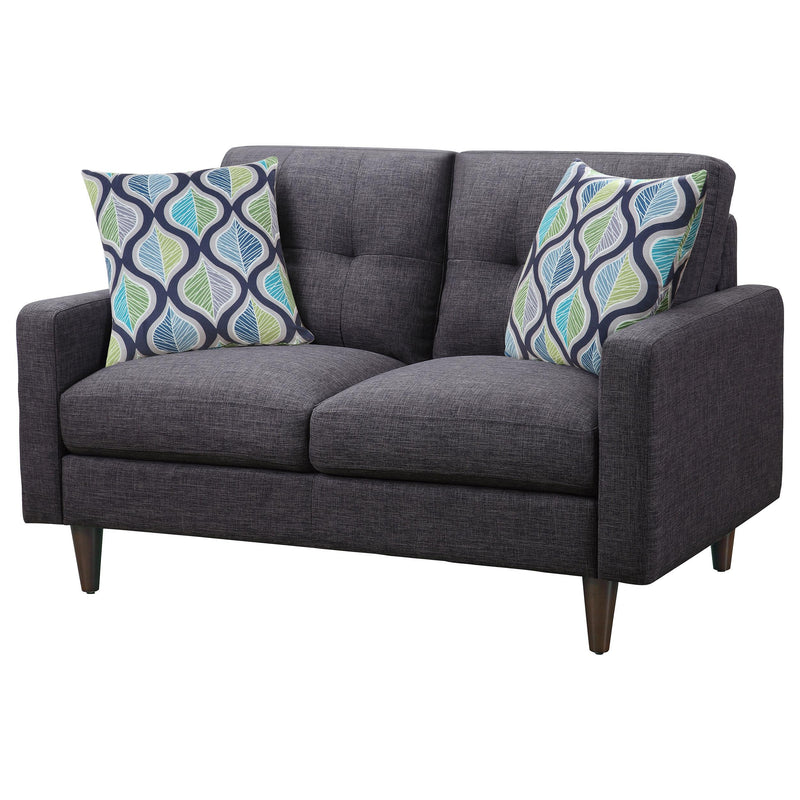 Watsonville Upholstered Track Arm Tufted Loveseat