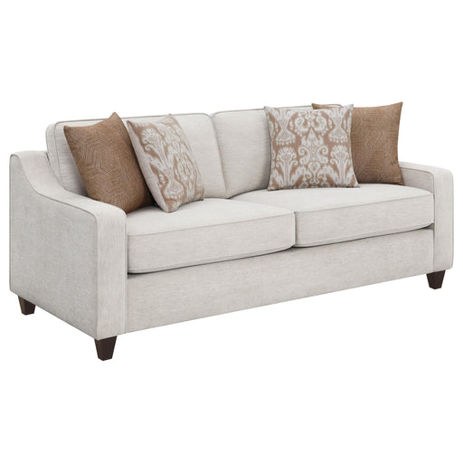 Christine Upholstered Sloped Arm Sofa Beige - alternate view