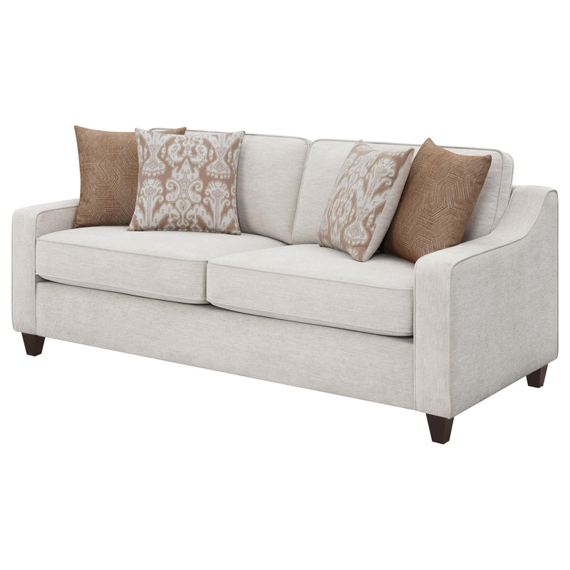 Christine Upholstered Sloped Arm Sofa Beige - detail 4
