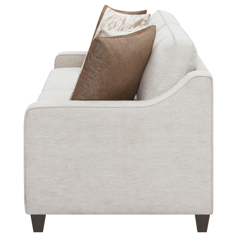 Christine Upholstered Sloped Arm Sofa Beige - detail 5