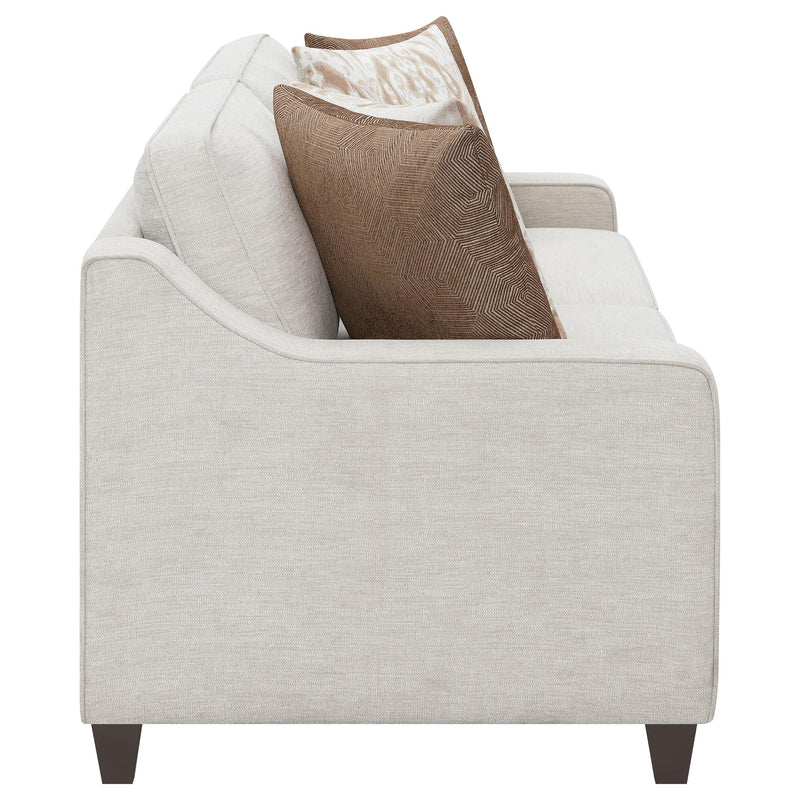 Christine Upholstered Sloped Arm Sofa Beige - detail 8