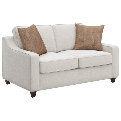 Christine Upholstered Sloped Arm Loveseat Beige - alternate view