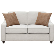 Christine Upholstered Sloped Arm Loveseat Beige - detail 3