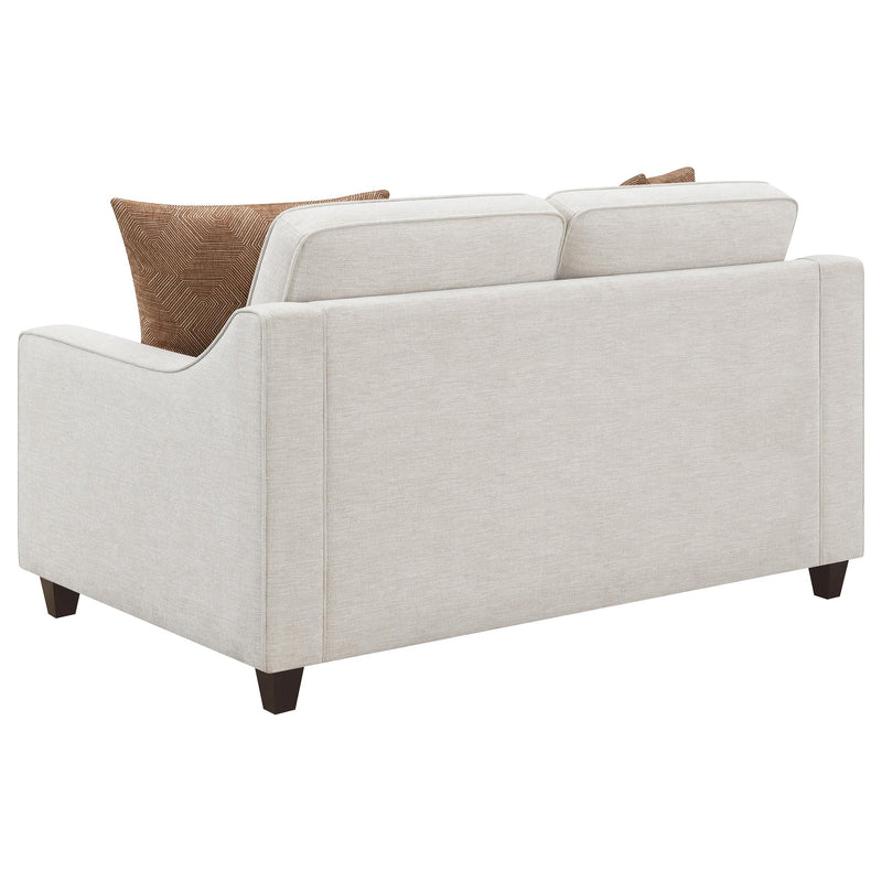 Christine Upholstered Sloped Arm Loveseat Beige - detail 6