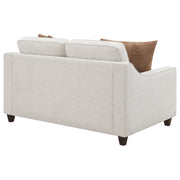 Christine Upholstered Sloped Arm Loveseat Beige - detail 7