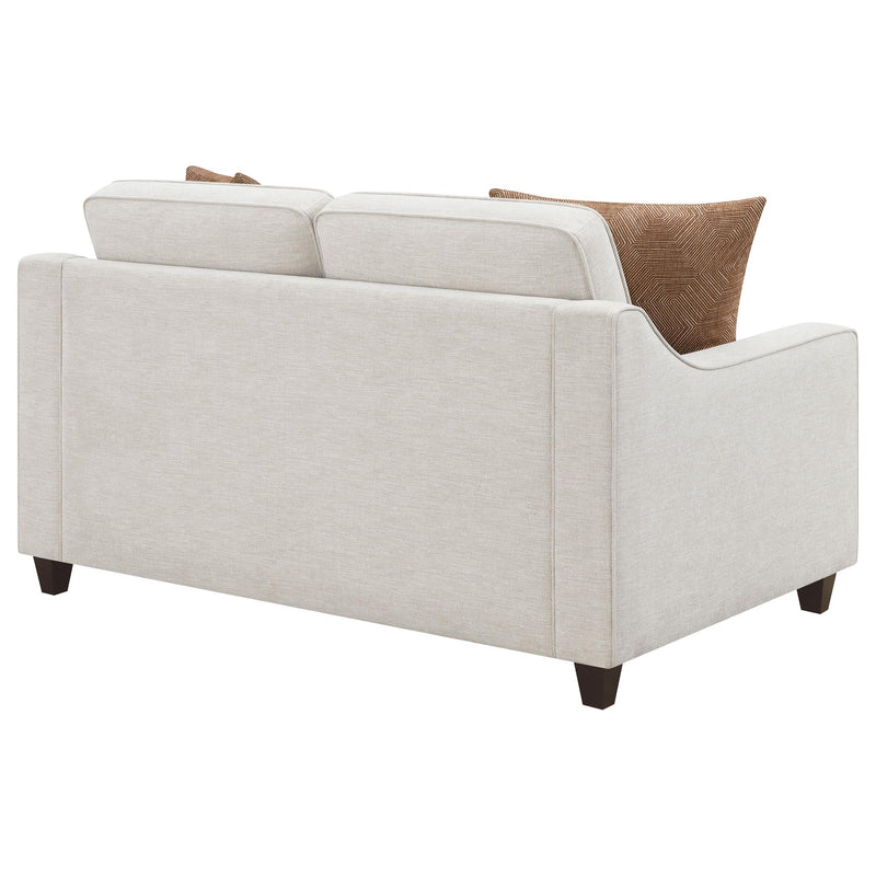 Christine Upholstered Sloped Arm Loveseat Beige - detail 7