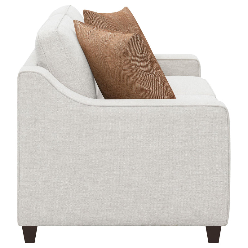 Christine Upholstered Sloped Arm Loveseat Beige - detail 8