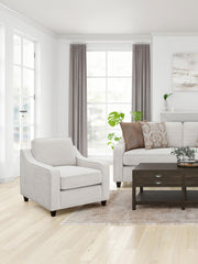 Christine Upholstered Sloped Arm Accent Chair Beige