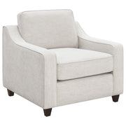 Christine Upholstered Sloped Arm Accent Chair Beige - alternate view