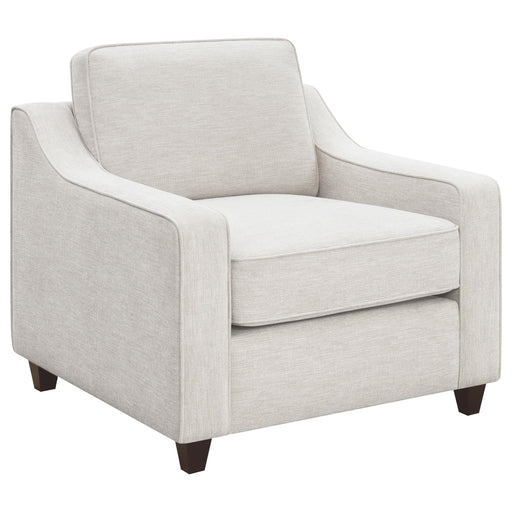 Christine Upholstered Sloped Arm Accent Chair Beige - alternate view