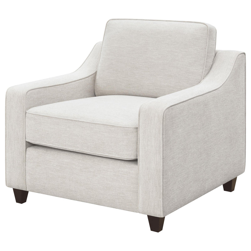 Christine Upholstered Sloped Arm Accent Chair Beige - detail 4