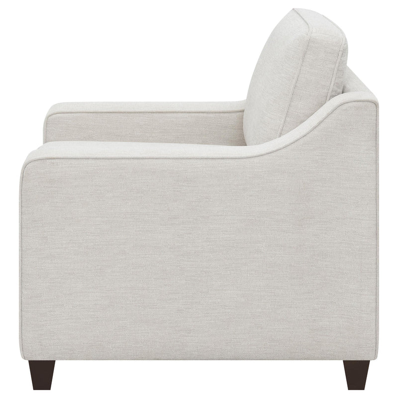 Christine Upholstered Sloped Arm Accent Chair Beige - detail 5