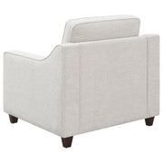 Christine Upholstered Sloped Arm Accent Chair Beige - detail 6