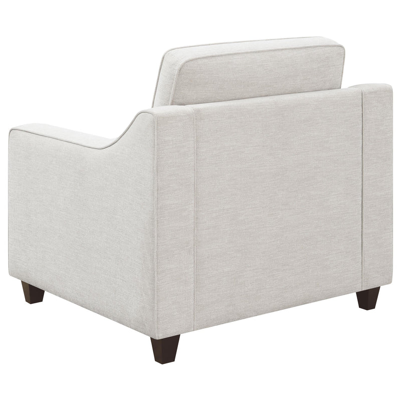 Christine Upholstered Sloped Arm Accent Chair Beige - detail 6