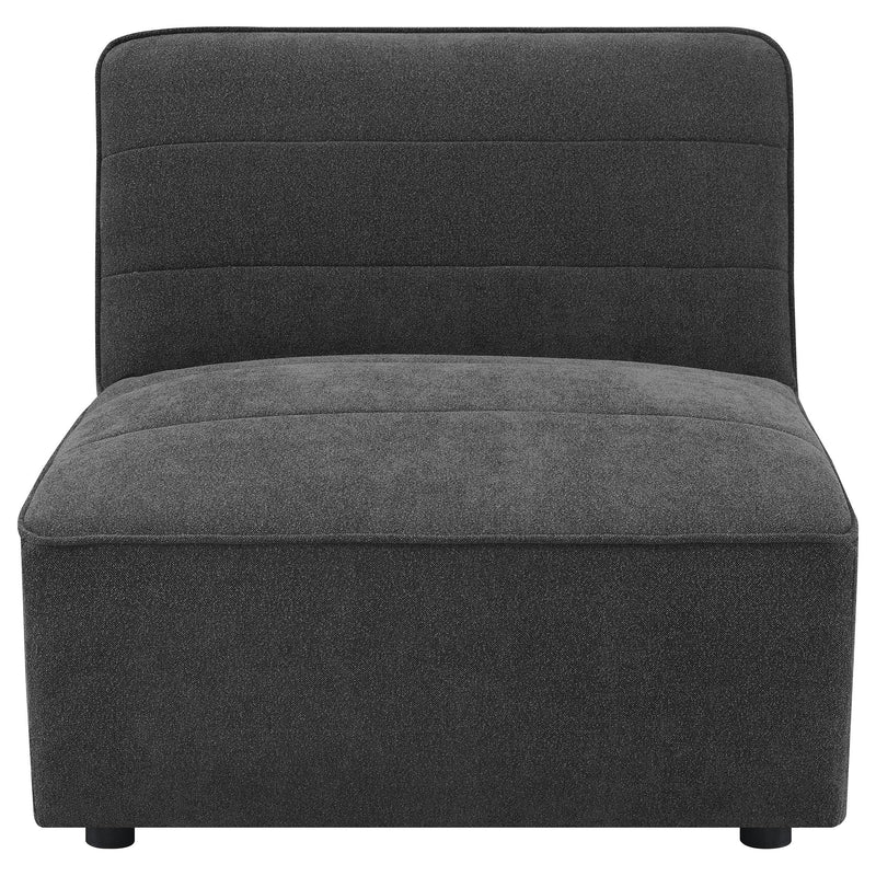 Sunny Upholstered Armless Chair Dark Charcoal_x000D_