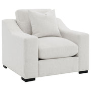 Ashlyn Fabric Upholstered Track Arm Accent Chair Sand - alternate view