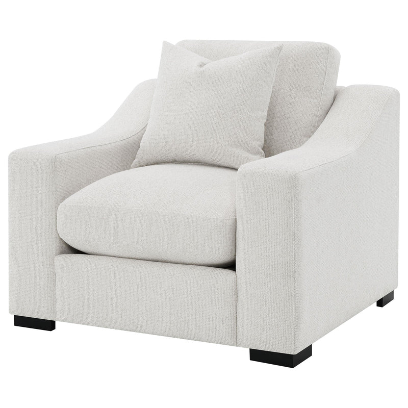 Ashlyn Fabric Upholstered Track Arm Accent Chair Sand - detail 4