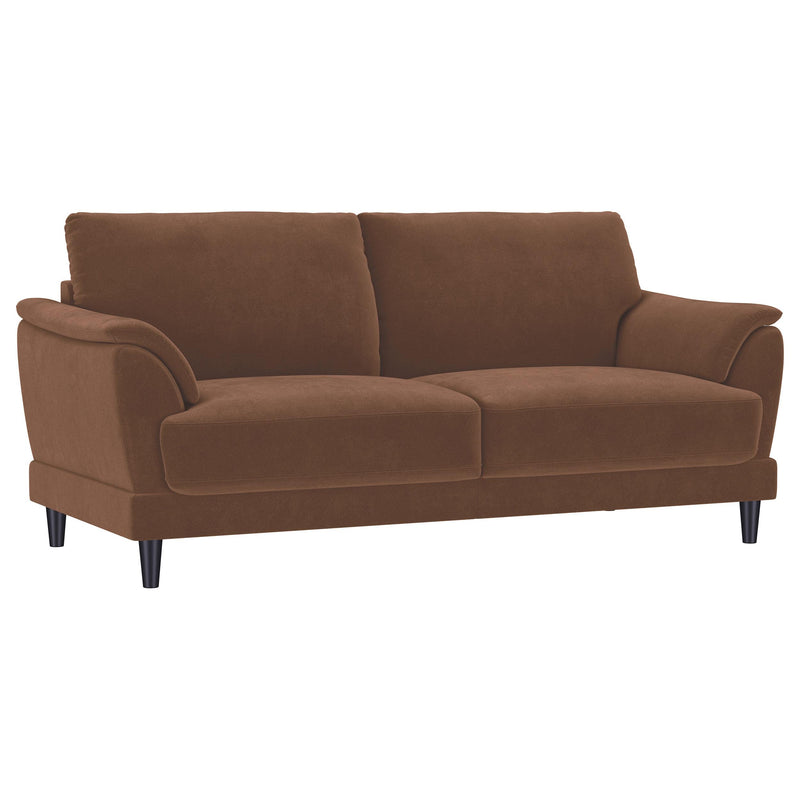 Selma 2-piece Velvet Upholstered Crescent Arm Sofa Set