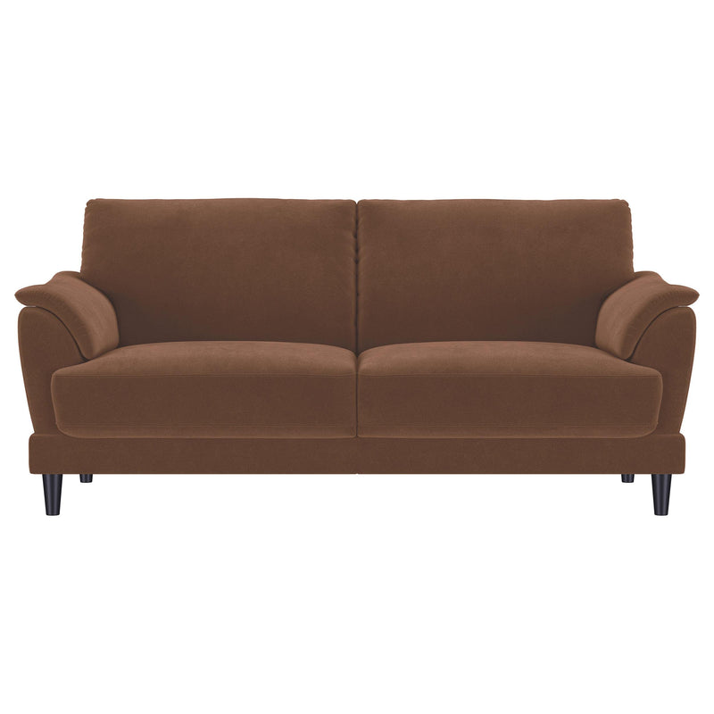 Selma 2-piece Velvet Upholstered Crescent Arm Sofa Set