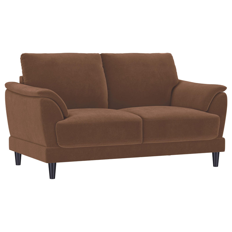 Selma 2-piece Velvet Upholstered Crescent Arm Sofa Set