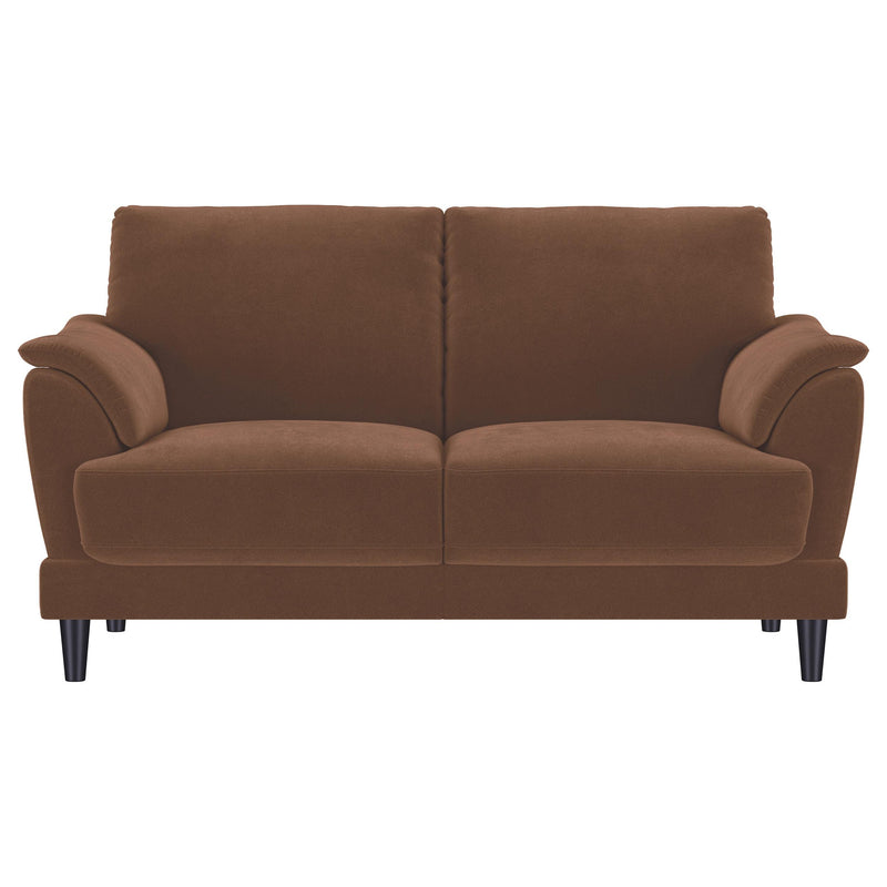 Selma 2-piece Velvet Upholstered Crescent Arm Sofa Set