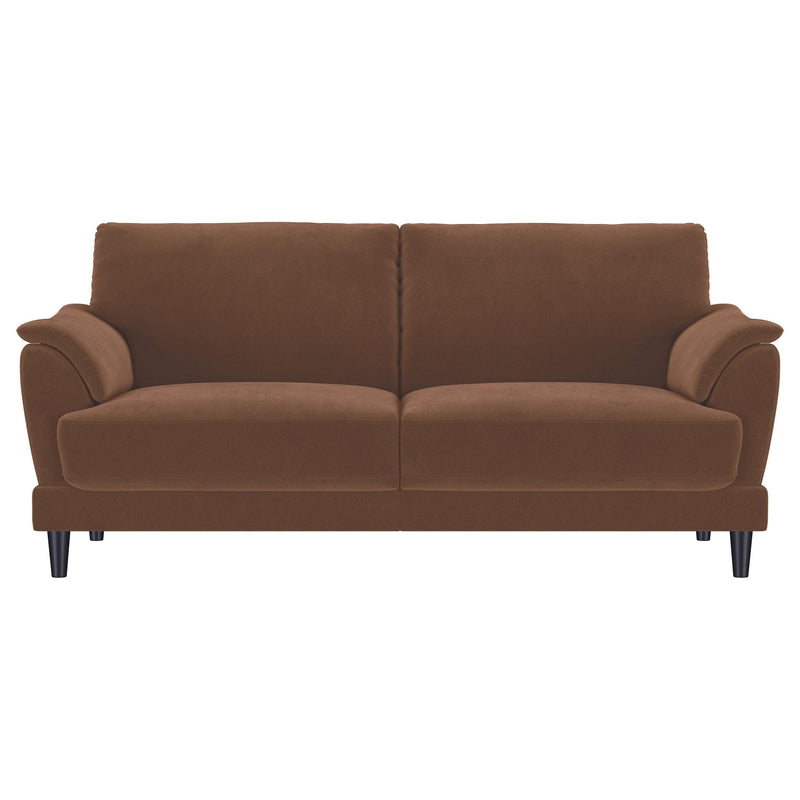 Selma Velvet Upholstered Crescent Arm Sofa