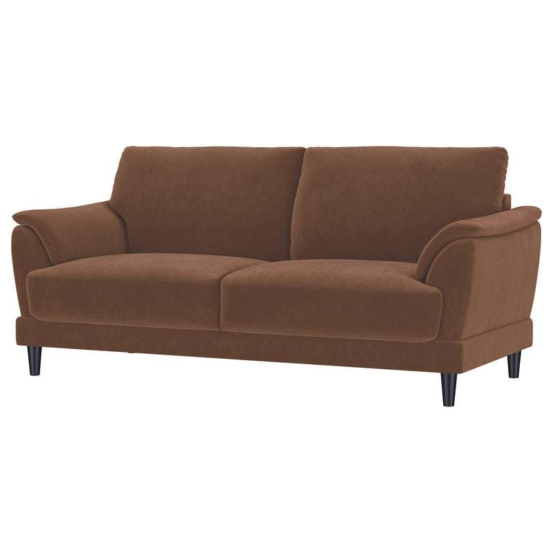 Selma Velvet Upholstered Crescent Arm Sofa