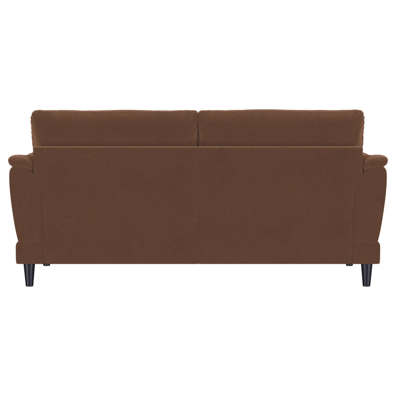 Selma Velvet Upholstered Crescent Arm Sofa