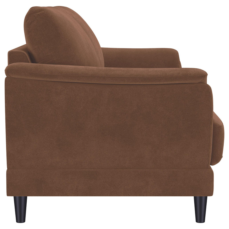 Selma Velvet Upholstered Crescent Arm Sofa