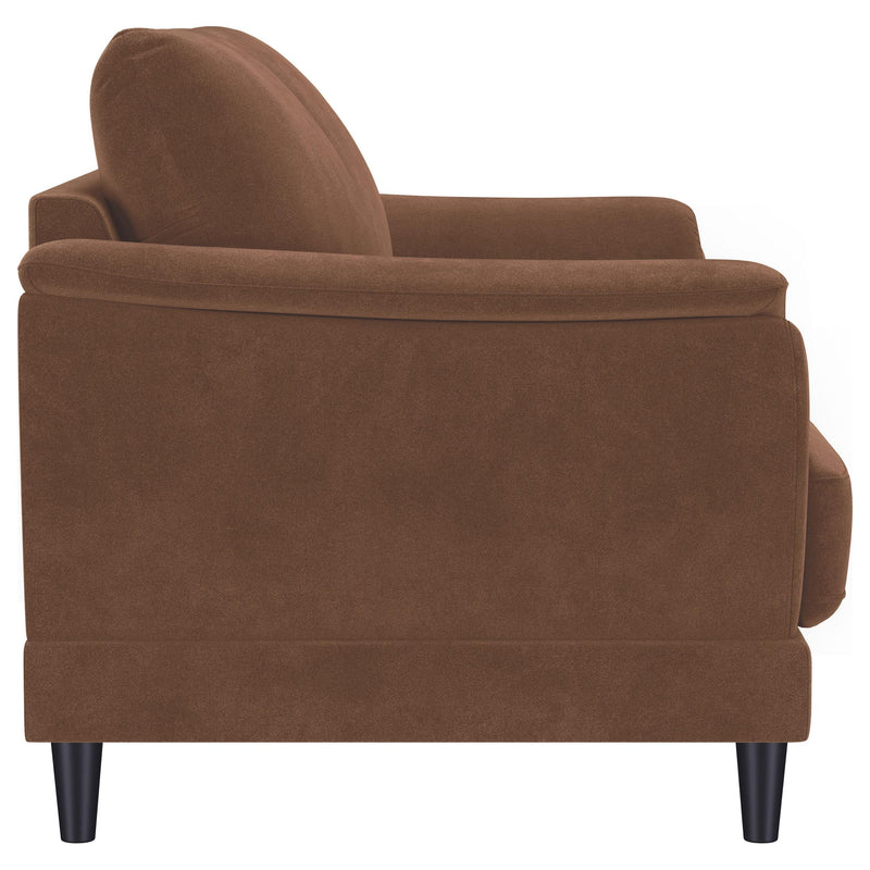 Selma Velvet Upholstered Crescent Arm Loveseat