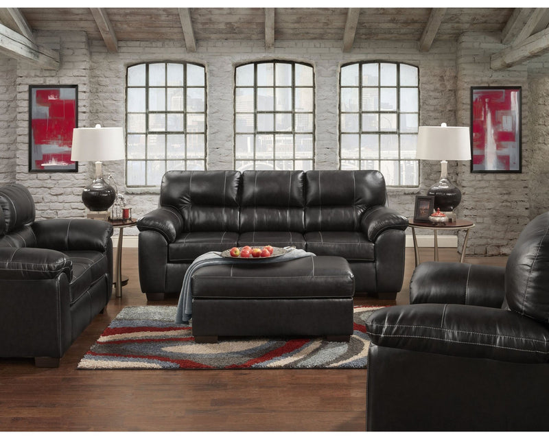Austin Sofa & Loveseat - Black