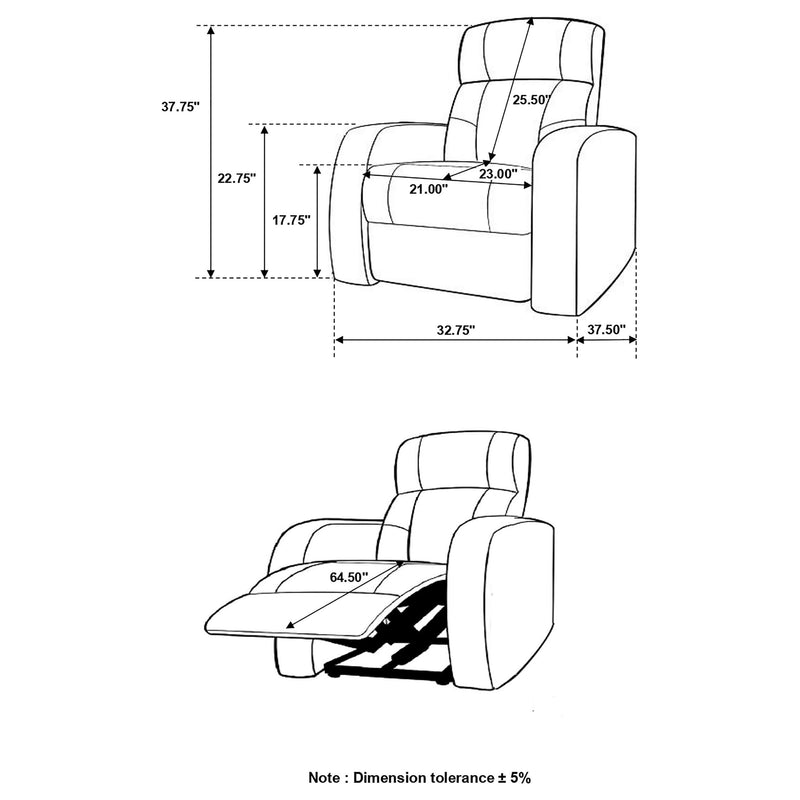Cyrus Upholstered Track Arm Recliner
