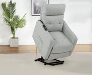 Dayes Upholstered Power Lift Recliner Chair Light Grey - detail 3