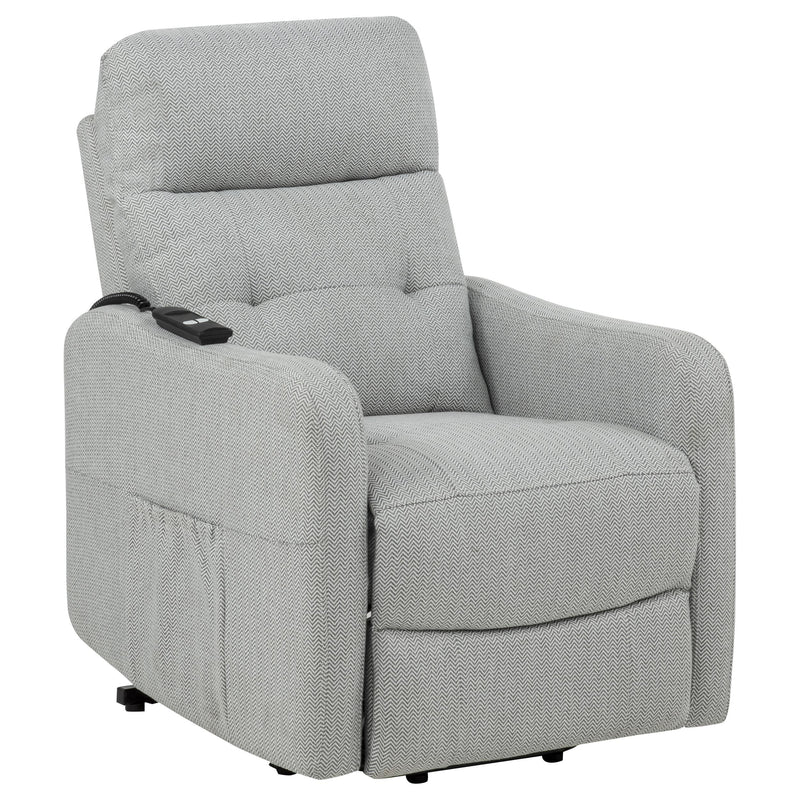 Dayes Upholstered Power Lift Recliner Chair Light Grey - detail 4