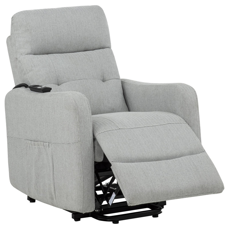 Dayes Upholstered Power Lift Recliner Chair Light Grey - detail 5