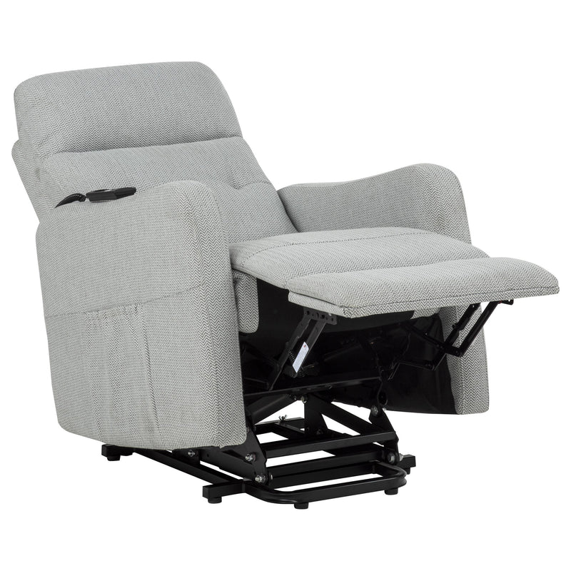 Dayes Upholstered Power Lift Recliner Chair Light Grey - detail 6