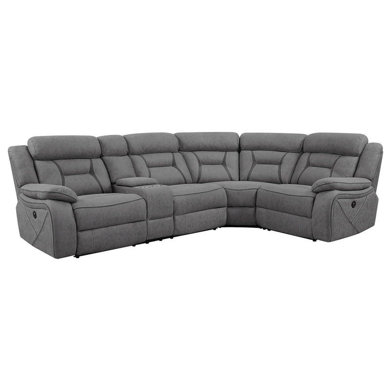 Higgins Upholstered Power Reclining Sectional Sofa