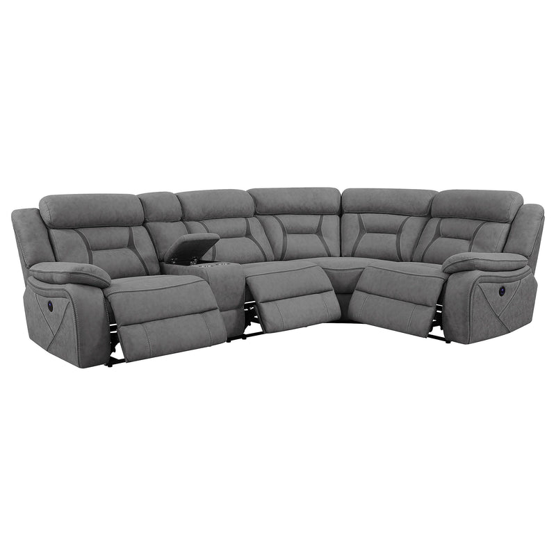 Higgins Upholstered Power Reclining Sectional Sofa