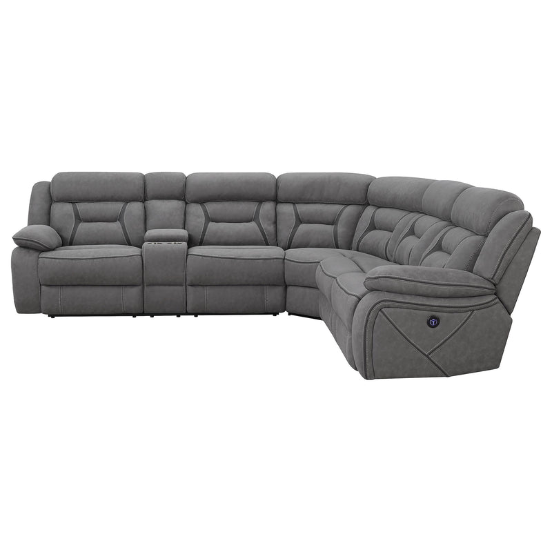 Higgins Upholstered Power Reclining Sectional Sofa