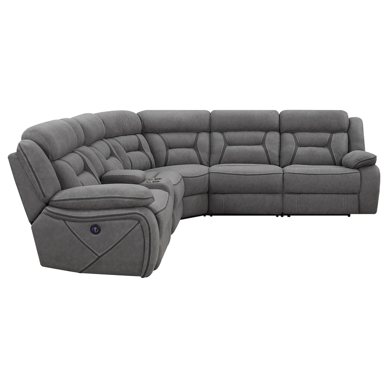 Higgins Upholstered Power Reclining Sectional Sofa