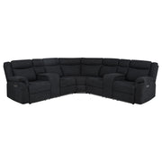 Hagen Upholstered Power Reclining Sectional Sofa Steel Grey - detail 3